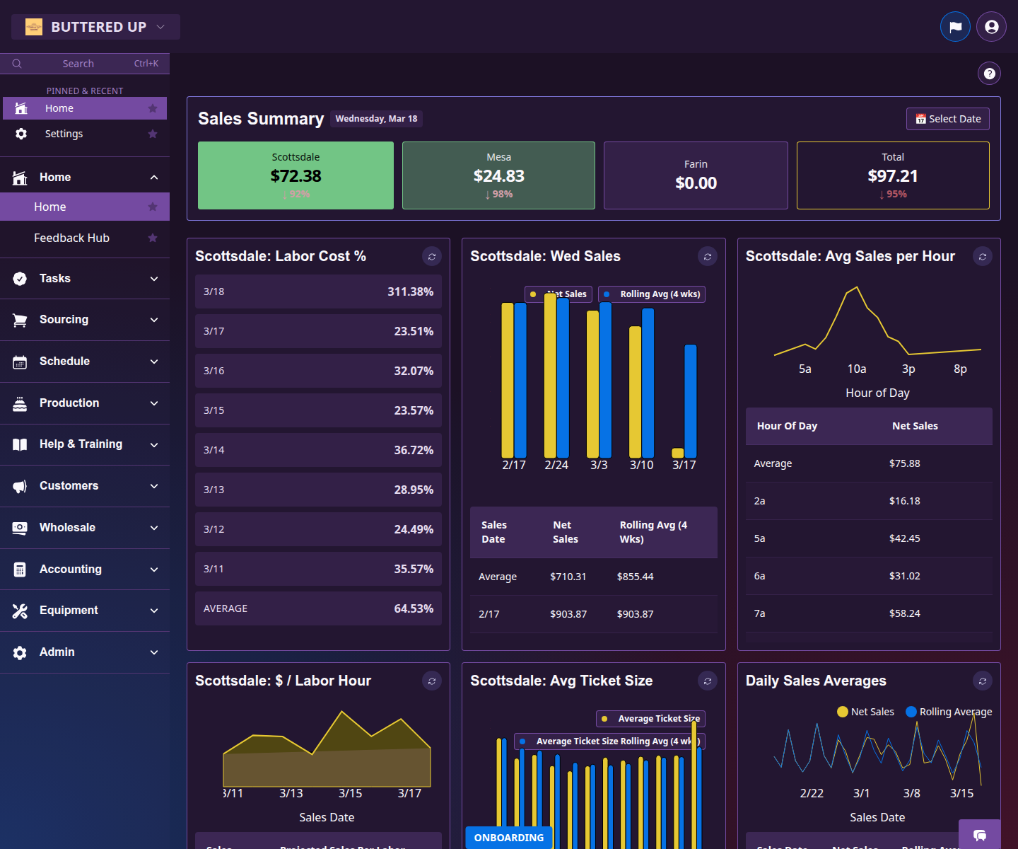 Navigation settings page for configuring app menu visibility