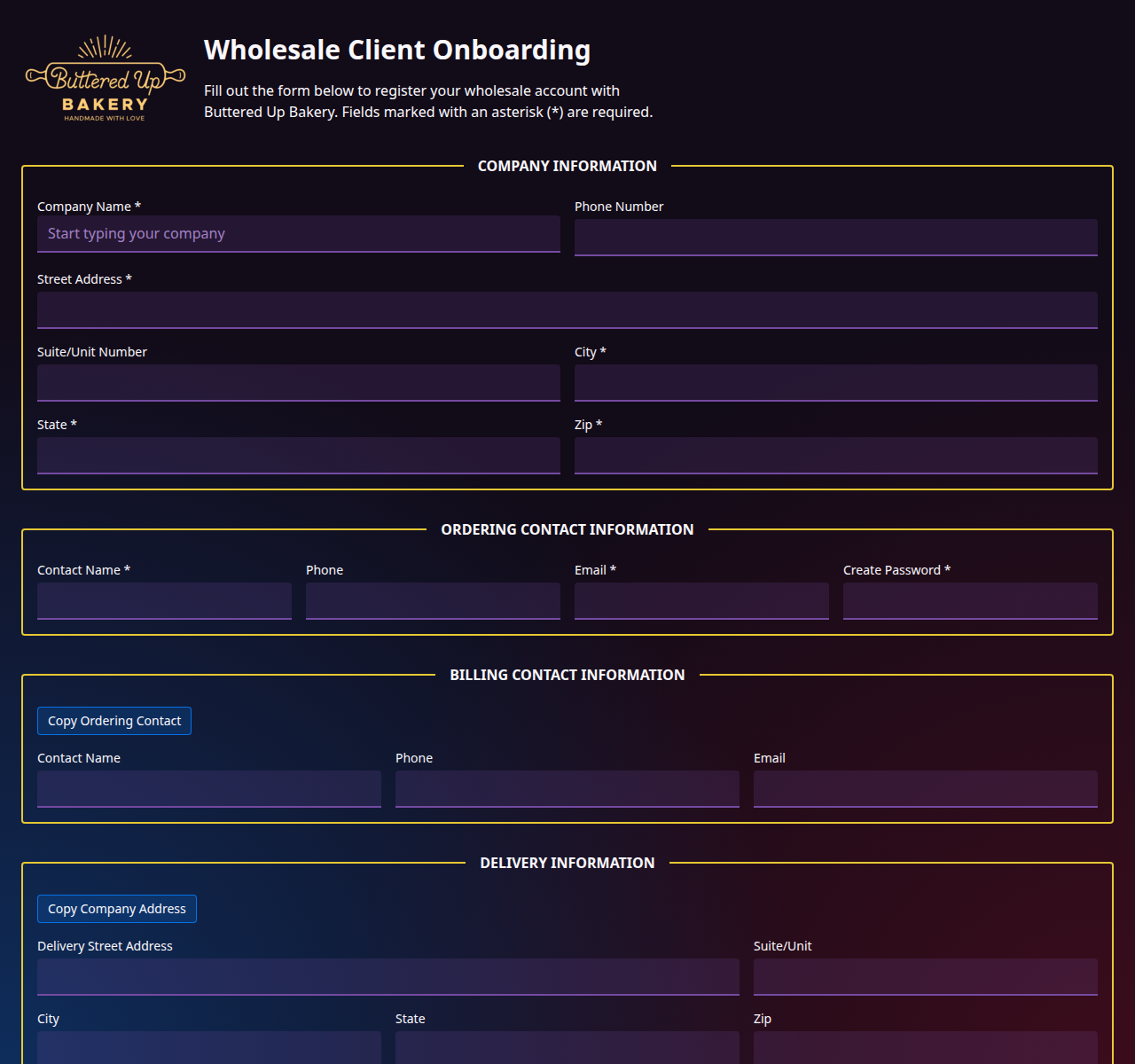 Public wholesale client onboarding form